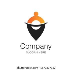 pin point locator vector logo design template