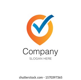 pin point locator vector logo design template