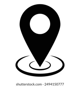 Pin Point Logo can be used for company, icon, and map pointer, GPS , mark , vector design eps 10