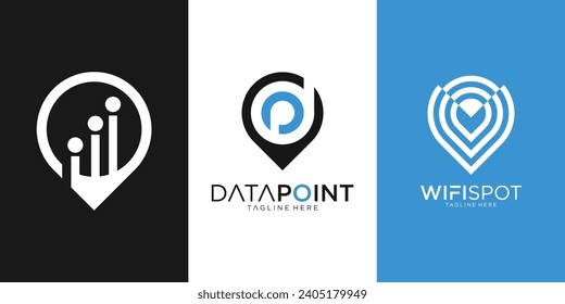 pin point map location logo design