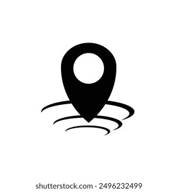 pin point search map logo icon