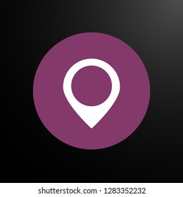 pin point, web icon or user interface button, vector.