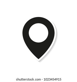 Pin pointer black sticker icon