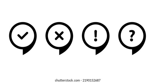 Pin pointer icons set information icons