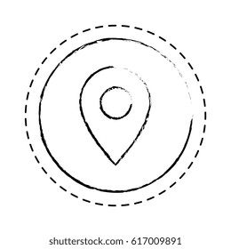 pin pointer isolated icon