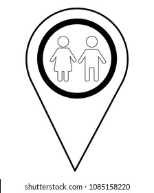 pin pointer location with couple icon