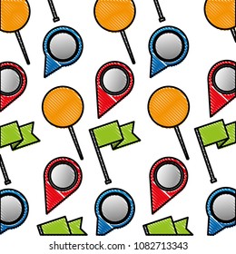 pin pointer location with flags pattern