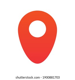 pin pointer location flat style icon vector illustration design