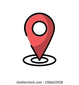 pin pointer location guide icon vector illustration design