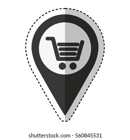pin pointer location icon vector illustration design