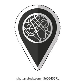 pin pointer location icon vector illustration design