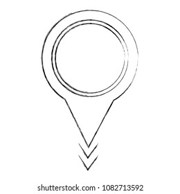 pin pointer location isolated icon
