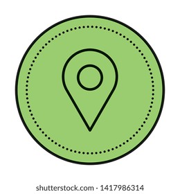 pin pointer location isolated icon