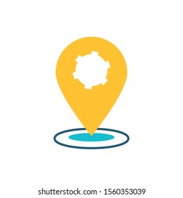pin pointer location isolated icon vector illustration design