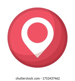 pin pointer location isolated icon vector illustration design