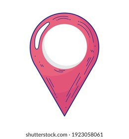 pin pointer location isolated icon vector illustration design