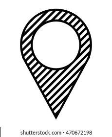 pin pointer location isolated icon vector illustration design