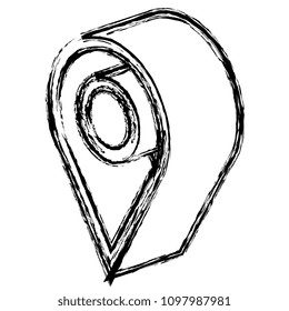 pin pointer location isometric icon