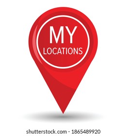Pin Pointer Location With Letter My Locations Symbol
