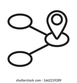 pin pointer location line style icon vector illustration design