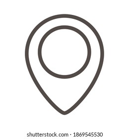 pin pointer location line style icon vector illustration design