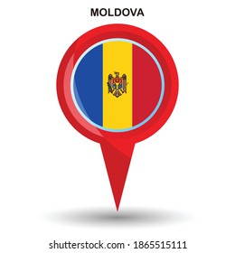 Posición del puntero del mouse (ratón) con el símbolo de la bandera de Moldavia