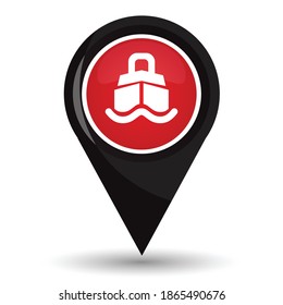 Pin pointer location with ship symbol