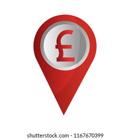 pin pointer location with symbol crypto money