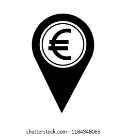 pin pointer location with symbol crypto money