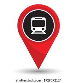 Pin pointer location with train symbol