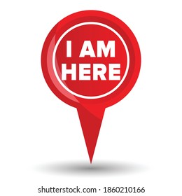 Pin pointer location with writing I am here