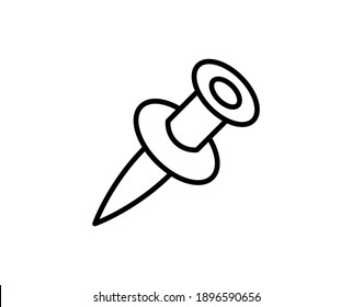 Pin premium line icon. Simple high quality pictogram. Modern outline style icons. Stroke vector illustration on a white background. 
