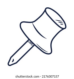 icono de inserción de pin en fondo blanco