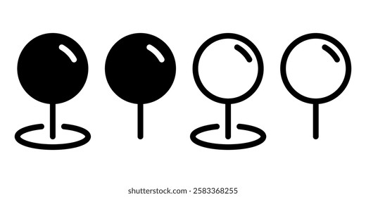Pin pushpin icon symbol simple design