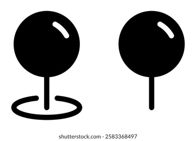 Pin pushpin icon symbol simple design