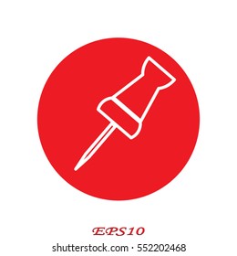 pin pushpin icon, vector illustration eps10
