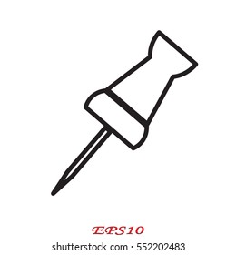 pin pushpin icon, vector illustration eps10