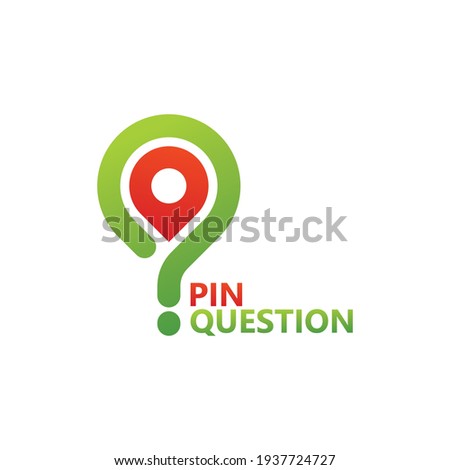 Pin question logo template design