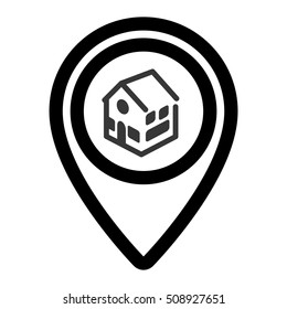 pin real estate isolated icon vector illustration design