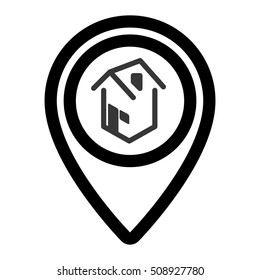 pin real estate isolated icon vector illustration design