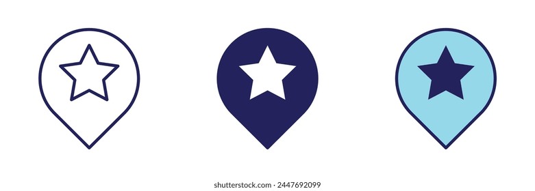 Pin Recomendation Star Icon - Navigation Set