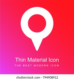 Pin red and pink gradient material white icon minimal design