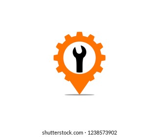 Pin Repair Logo Design Element