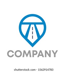 pin road logo vector design template sign