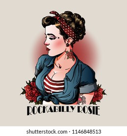 pin up rockabilly lady