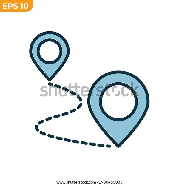 pin route icon symbol template\
for graphic and web design collection logo vector\
illustration