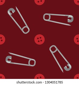 Pin seamless pattern vector illustration
