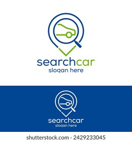 pin search auto technology logo design vector illustration