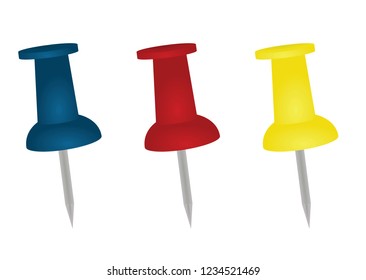 Pin set. vector illustration