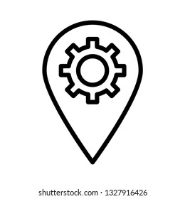 pin setting line icon 